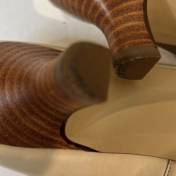 Victoria Spenser Beige Peep Toe Heels Size 8 - Picture 8 of 8